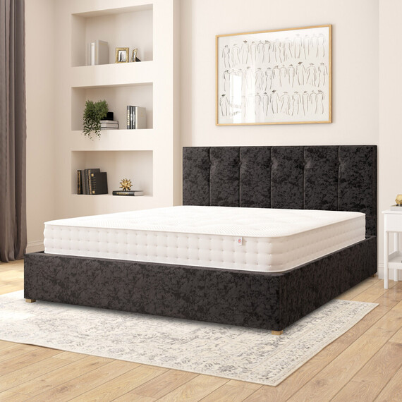 Hepburn Fabric Ottoman Storage Bed, Mirazzi Velvet Fabric