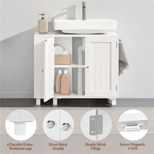 White Yaheetech Vanity Unit Basin Cabinet shot 12100209