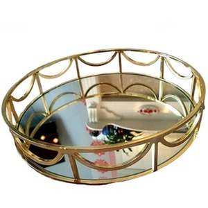 Gold Metal Mirror Tray