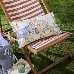 Beach Huts Rectangular Outdoor Cushion