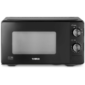 20L 800W Microwave Manual Solo Black