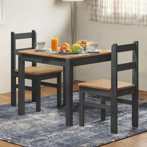 Corona Rio Dining Table 2 Chairs Wooden Pine Wood Small Square Kitchen
