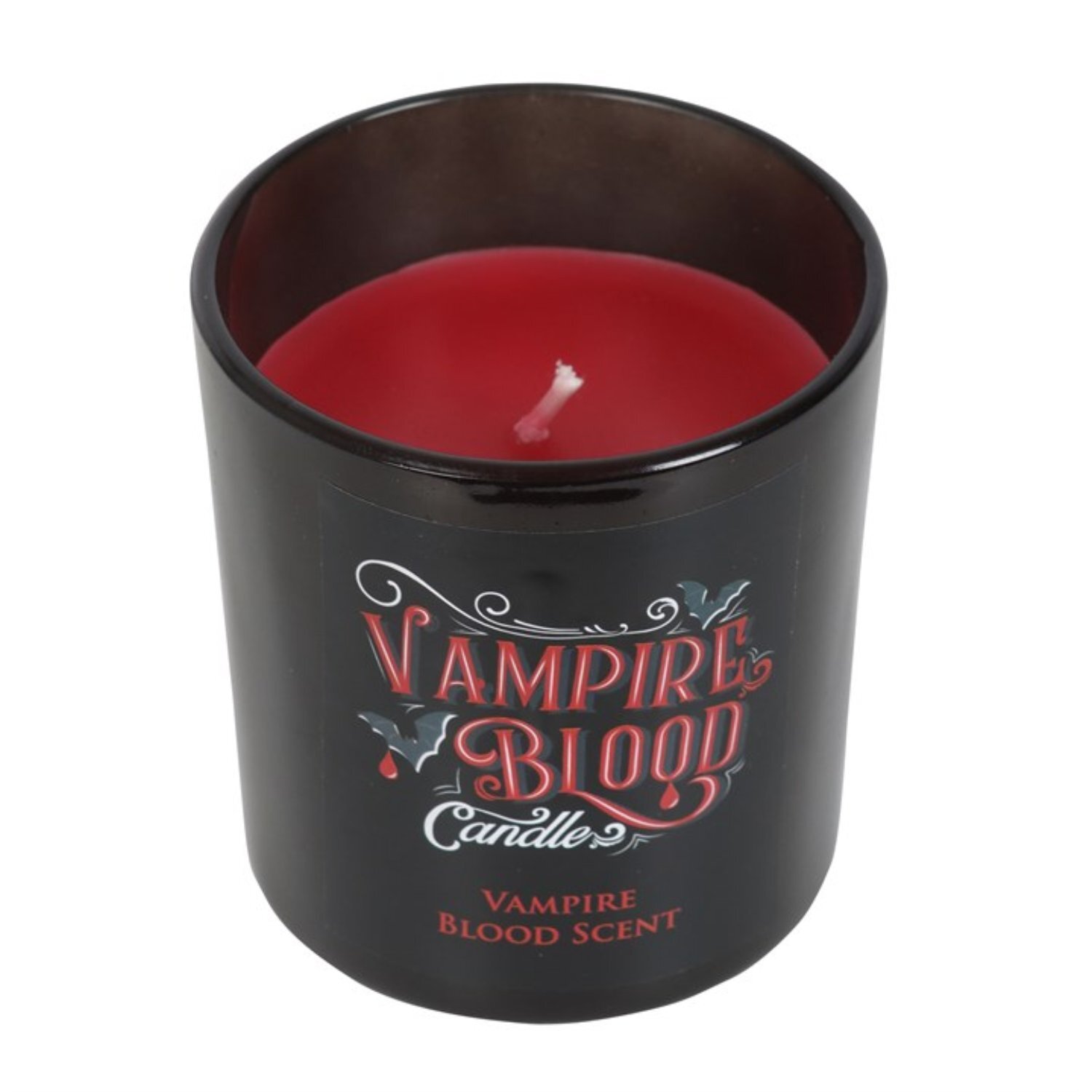 Vampire Blood Candle Gothic Scented Candle In Glass Jar - Black