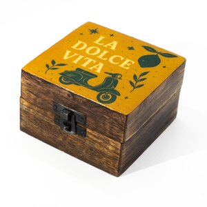 Enamelled Mango Wood Box La Dolce Vita Gift