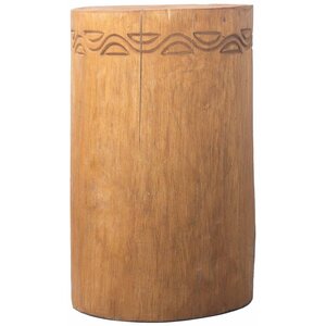 Albasia Tribal Stool  Side Table - Natural Finish, Durable  Elegant