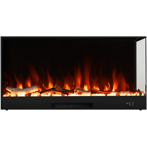 Modern Recessed Electric Fireplace with Remote