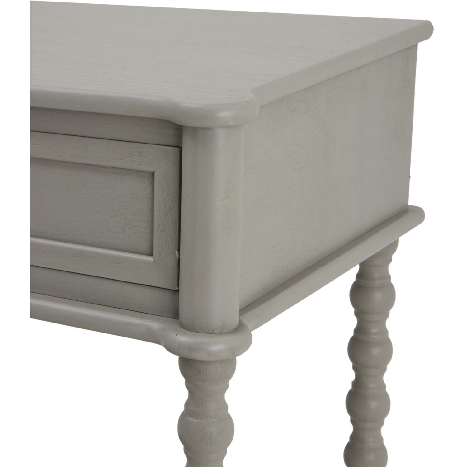 Thuy Grey Large 2-drawer Wood Console Table - Grey