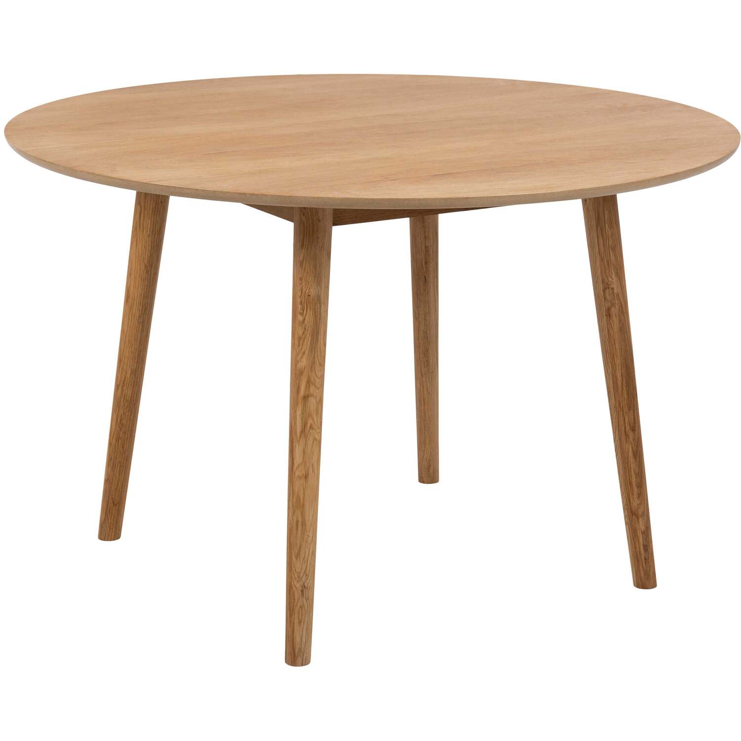 Debrecen Solid Round Dining Table Matt Natural Finish - Natural