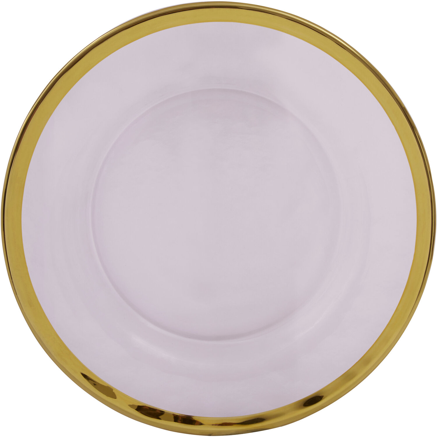 Ida Textured Glass Side Plate With Gold Rim - Clear