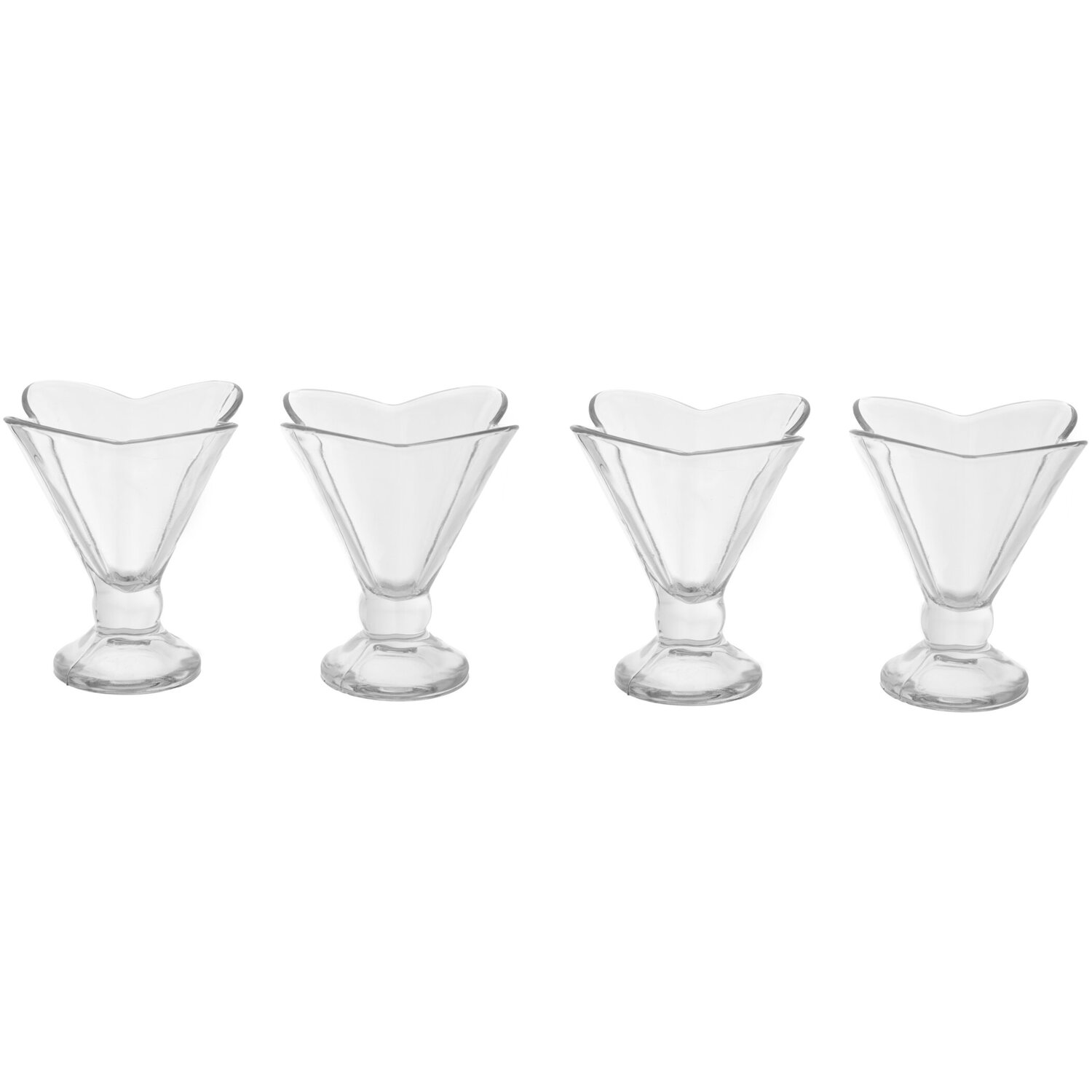 Torta Set Of Four Flora Sundae Dishes - Clear
