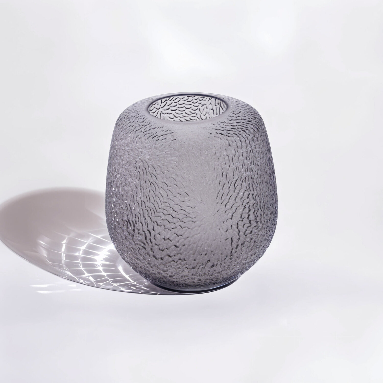 Viso Small Silver Face Round Vase - Glass 100%