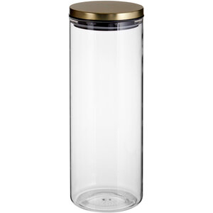 Freska Glass Storage Jar with Gold Lid 1600ml