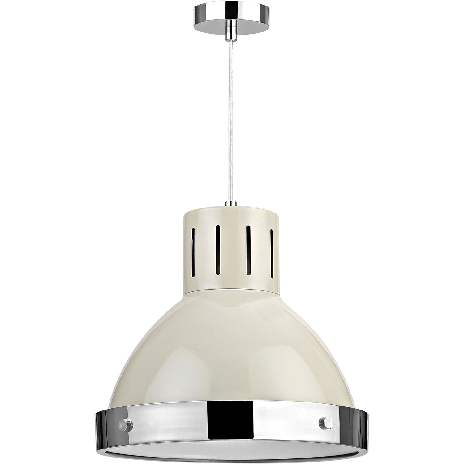 Vermont Clay Colour Bell Shaped Pendant Light - White