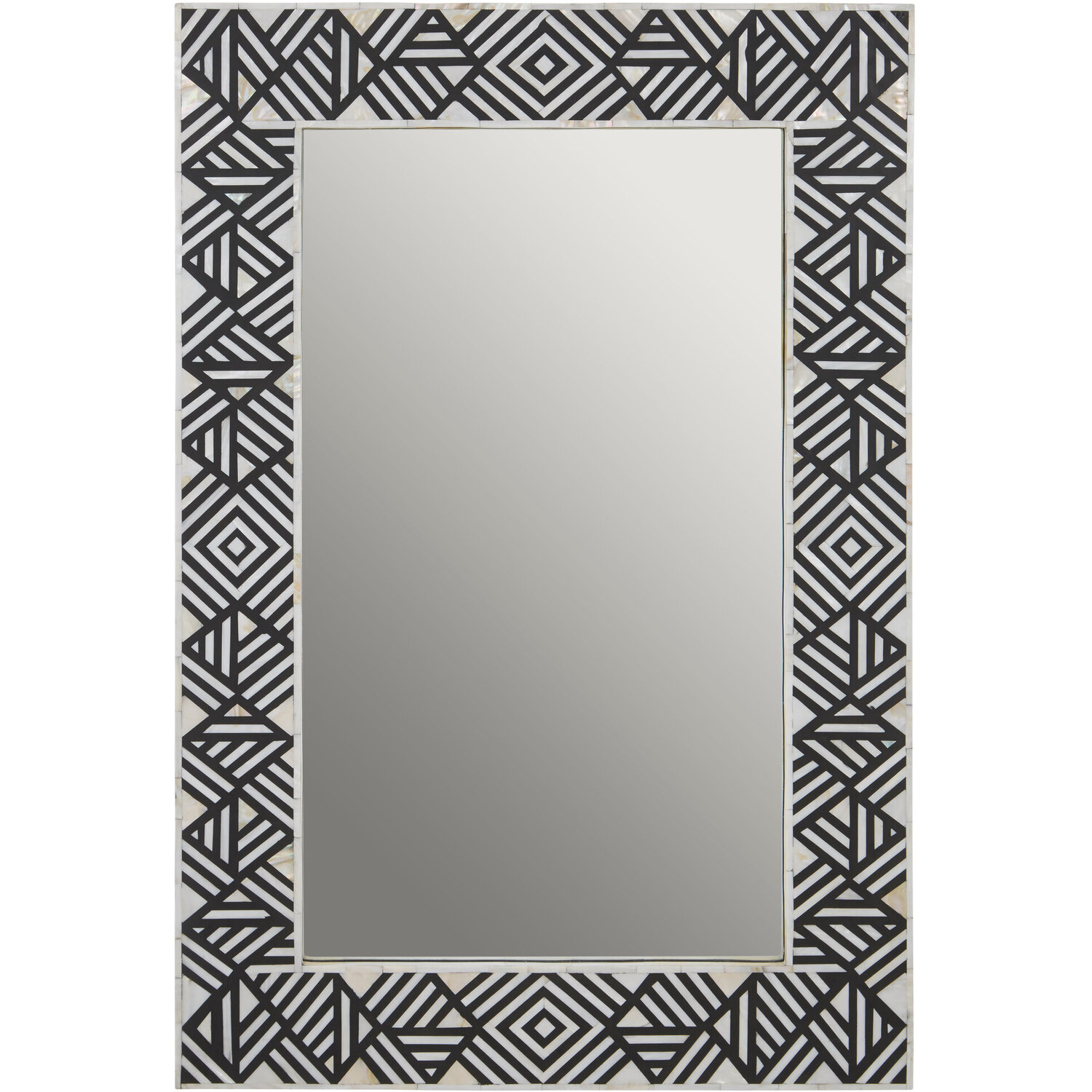 Kensington Townhouse Square Wall Mirror - Grey