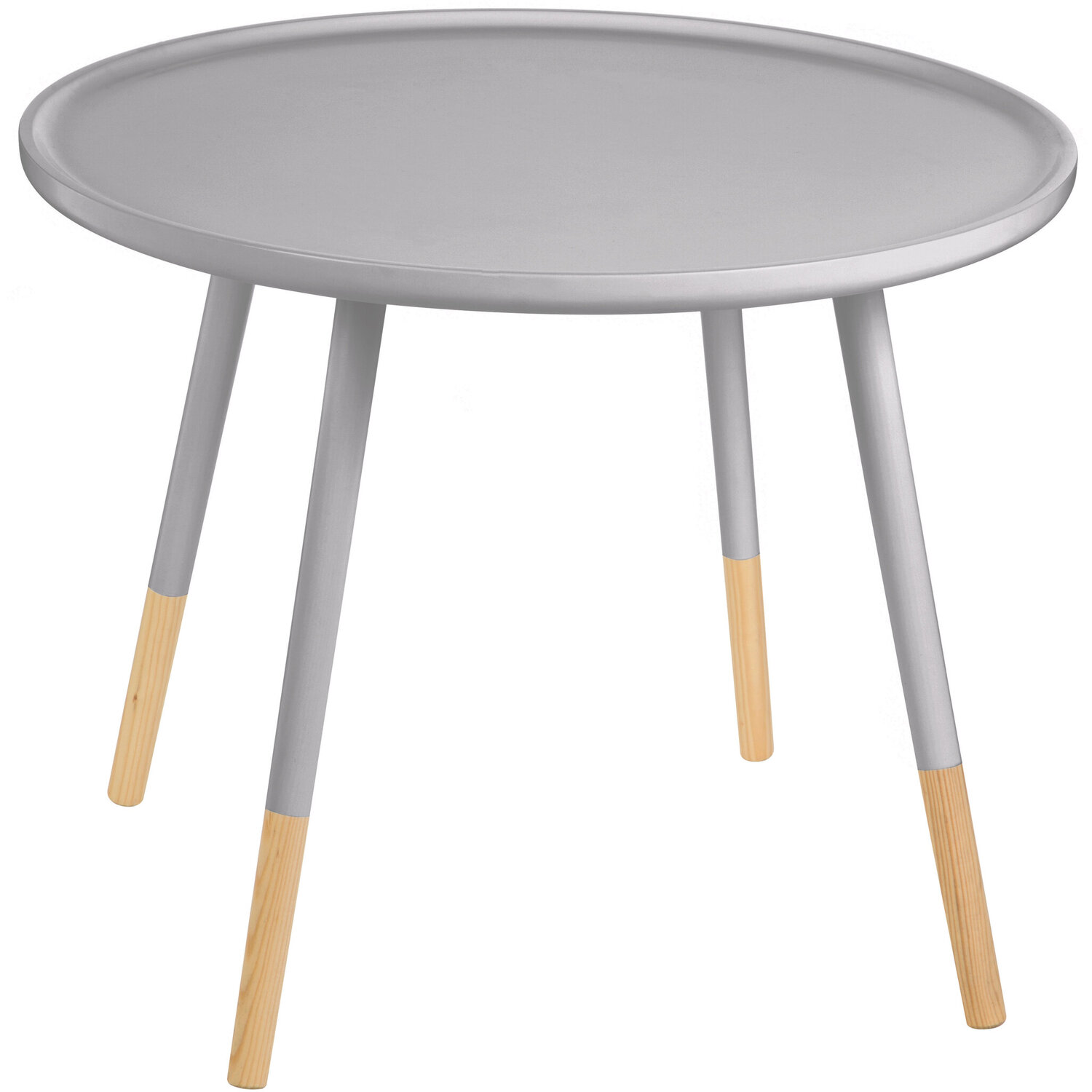 Viborg Grey Large Round Side Table - Grey