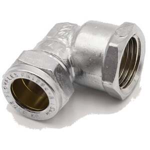 PrimaPlus Chrome Compression Elbow 15mm x 1/2