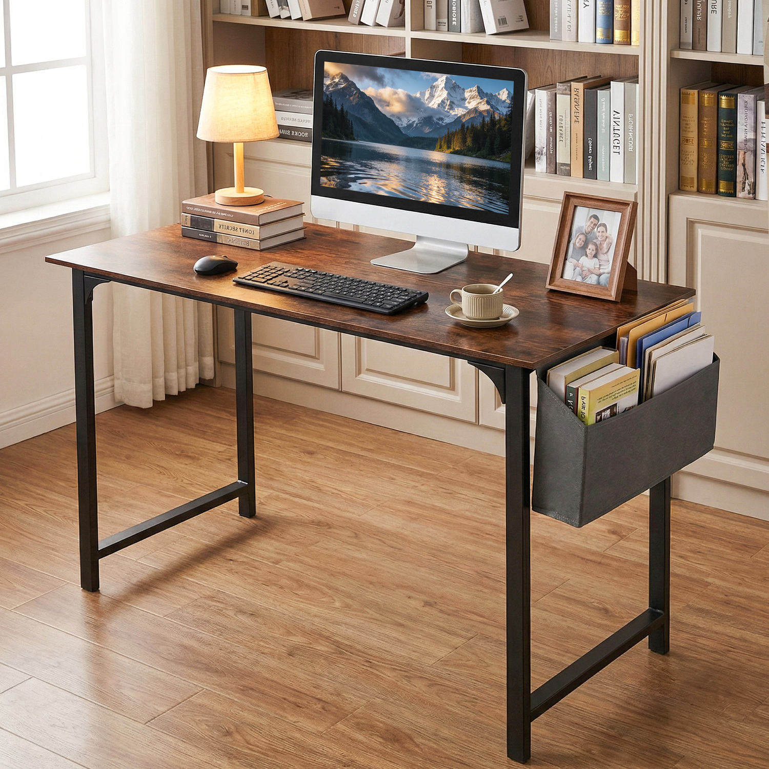 Industrial Study Writing Desk - Brown