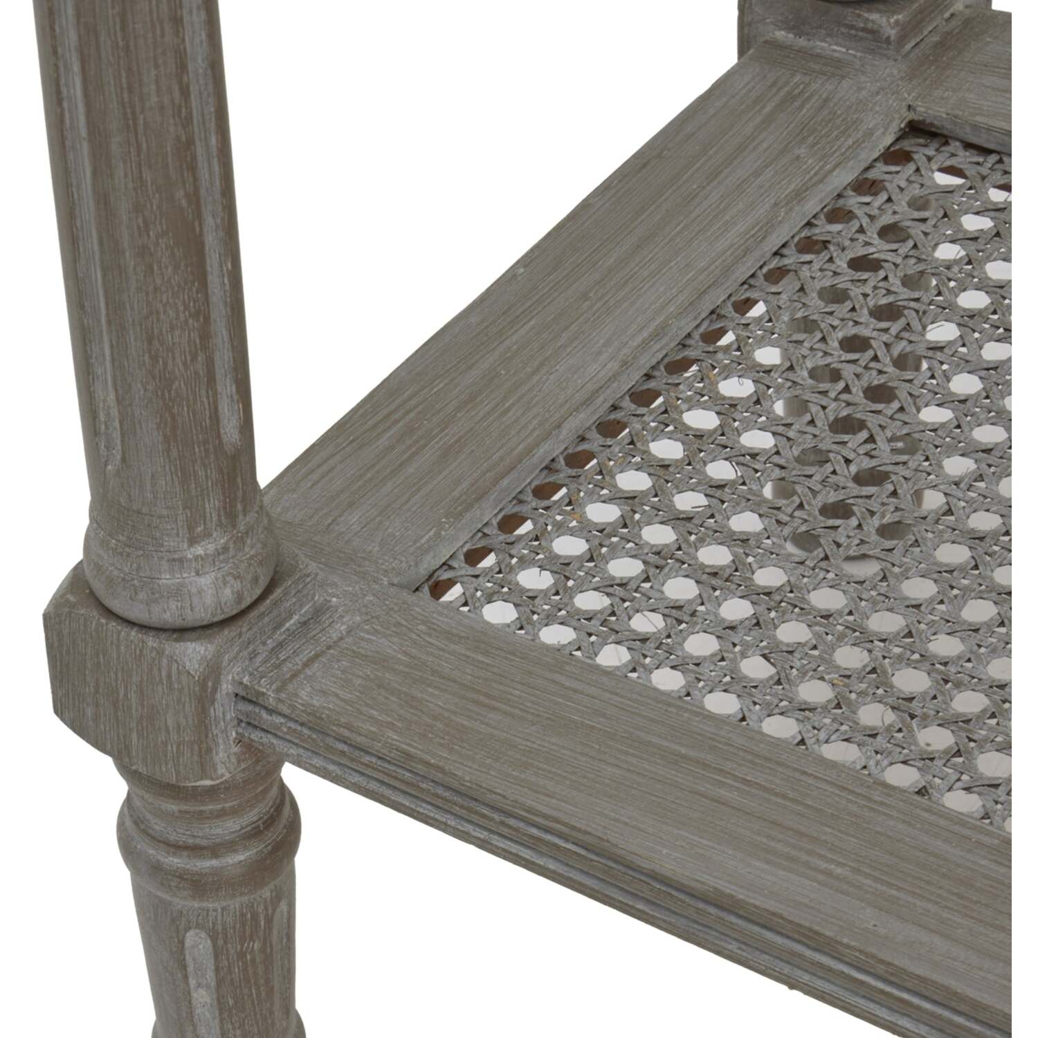 Laurelbrook Console Table With Rattan Bottom Shelf Rustic - Grey