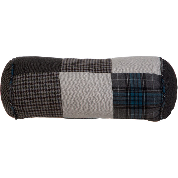 Heritage Patchwork Blue Bolster Cushion