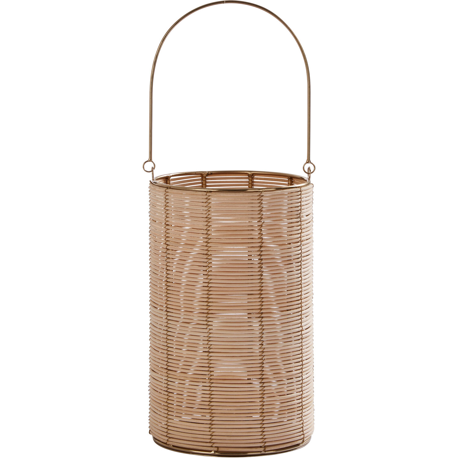 Malacca Medium Hurricane Candle Holder - Gold