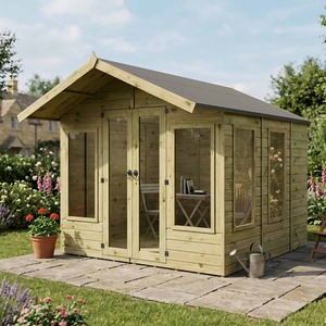 8ft x 8ft Wooden Apex Roof Summerhouse Garden Room