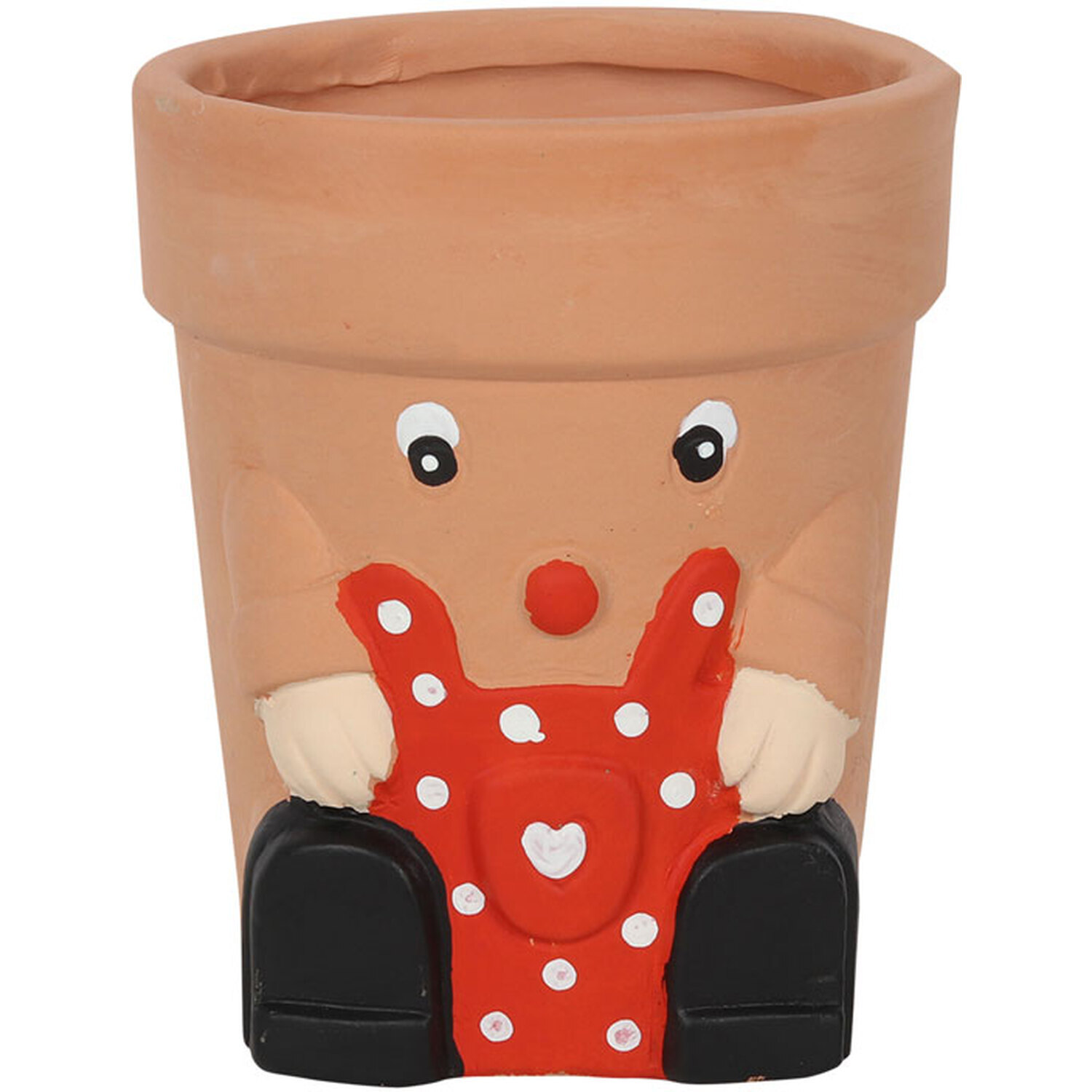 Terracotta Character Plant Pot - Green