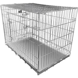 HugglePets Dog Cage - Silver, Small