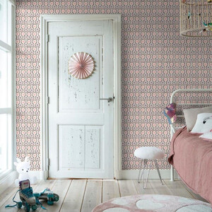 Good Vibes Hexagons  Stones Wallpaper Geometric Metallic Modern