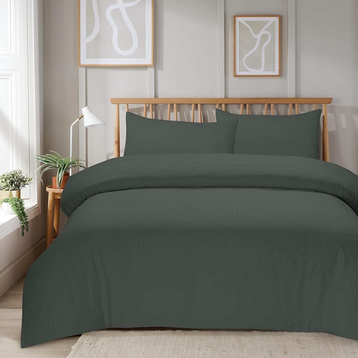 Mayfair Stripe Duvet Set - Grey Double