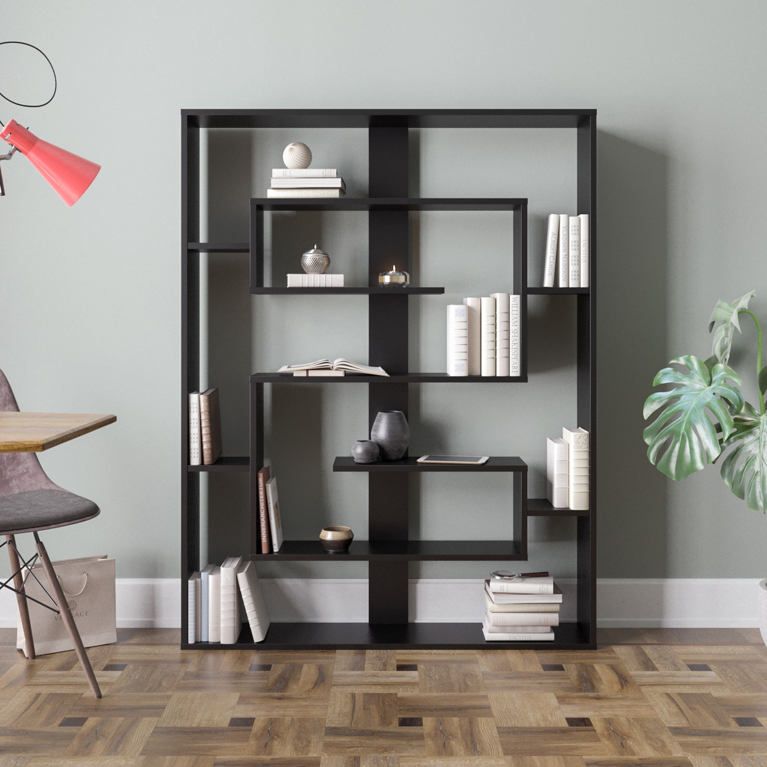 Esteban 6-Tier Bookshelf - Black
