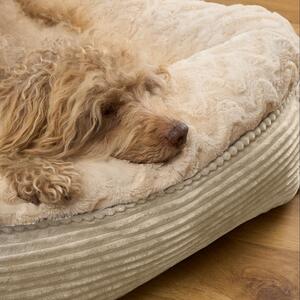 OHS Soft Faux Fur Ribbed Pet Bed