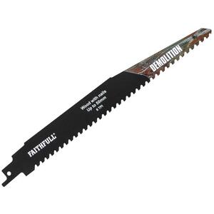Faithfull S1140hm Demolition Carbide Sabre Saw Blade 228Mm X 6 Tpi