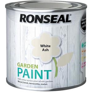 Ronseal Garden Paint White Ash 250ml - Exterior Wood and Metal Paint