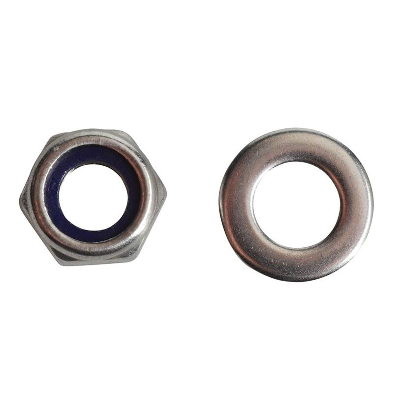 Forgefix Hexagonal Nuts With Nylon Inserts, S/S - Multi Colour