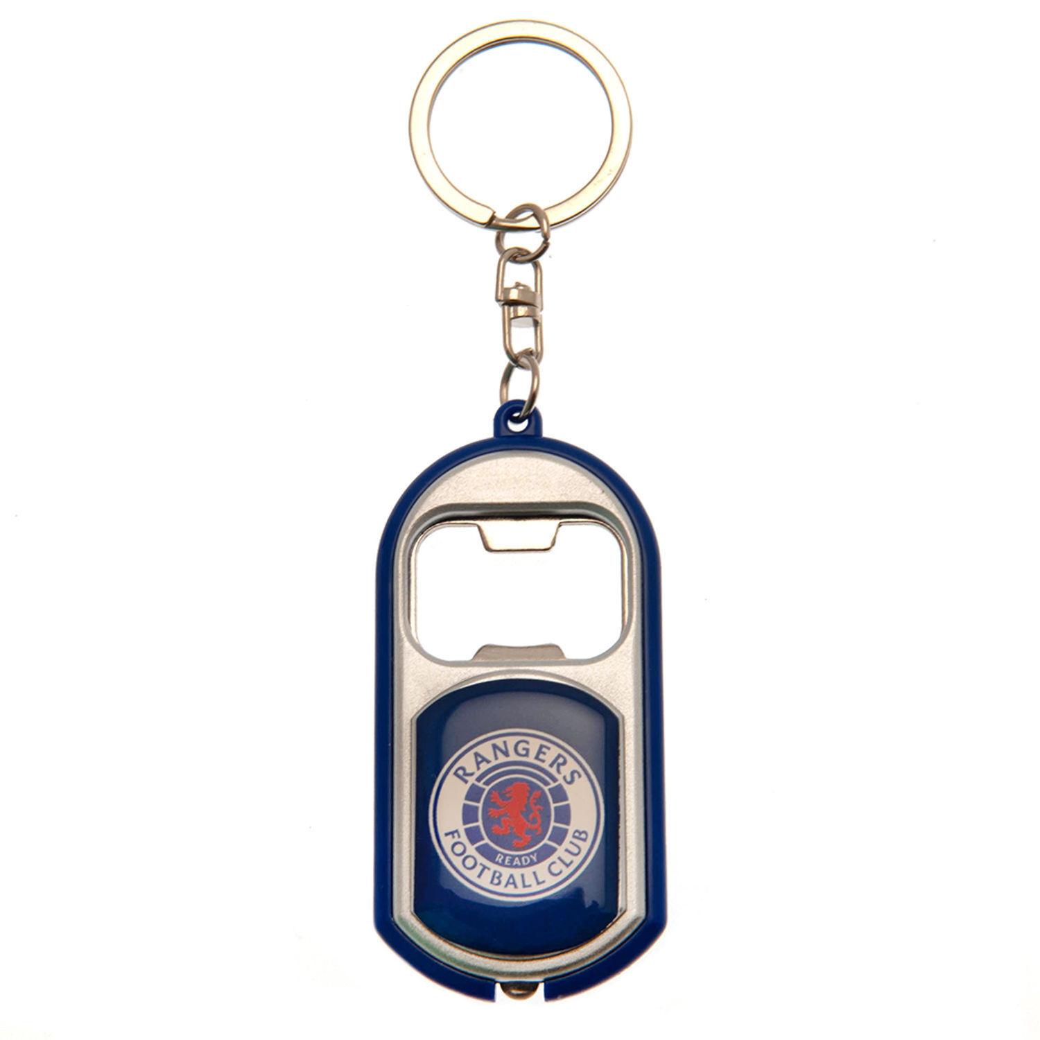 Rangers Fc Torch Bottle Opener Keyring - Royal Blue/Silver