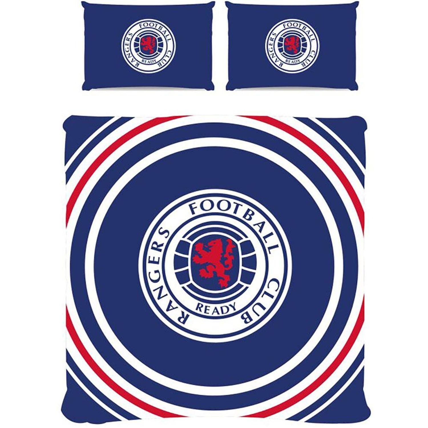 Rangers Fc Reversible Pulse Duvet Cover Set - Royal Blue/White/Red