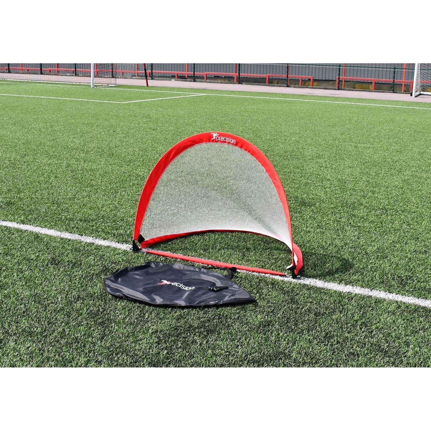 Precision Single Pop Up Football Goal - Red/White / 1