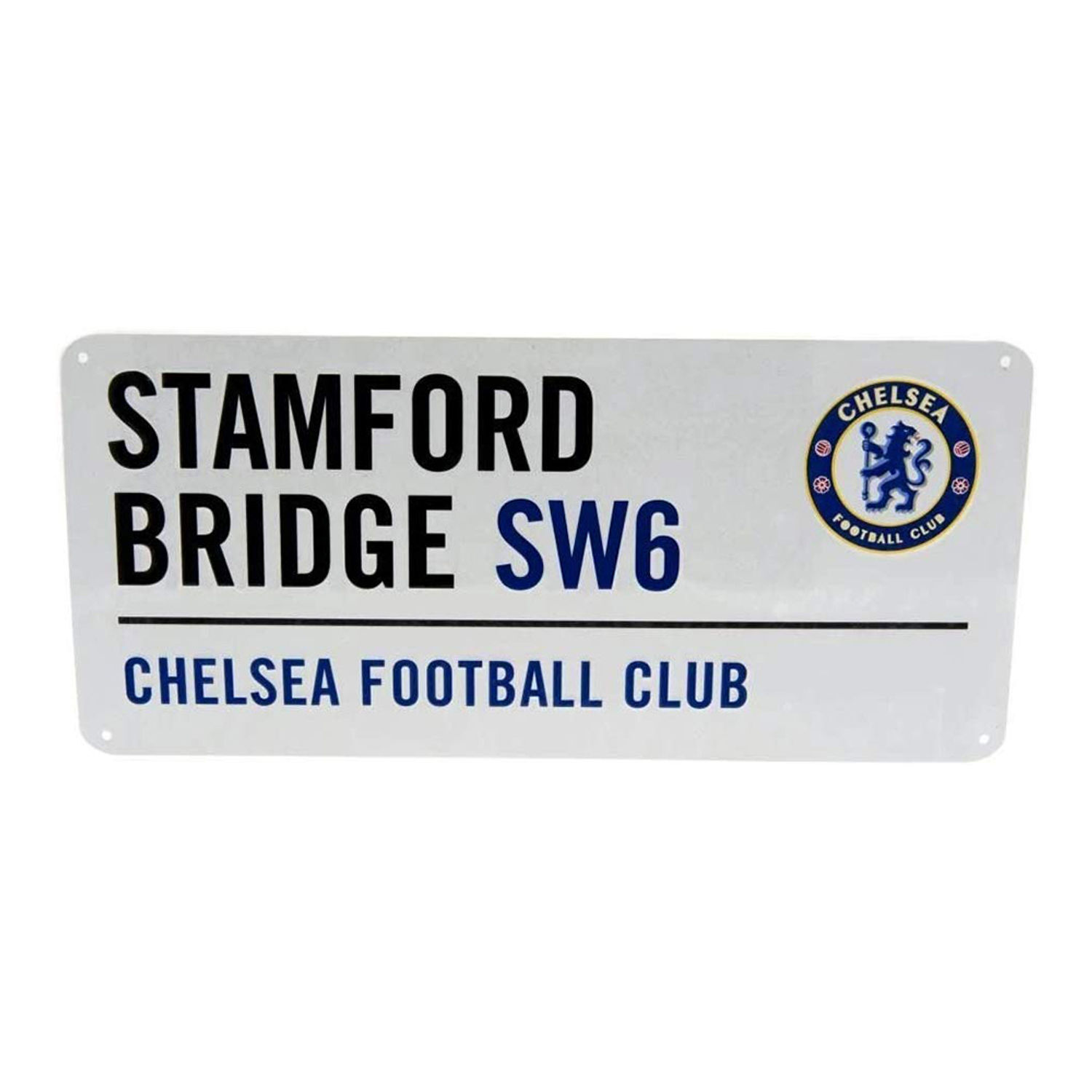 Chelsea Fc Official Football Metal Street Sign - White/Black/Blue