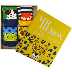 4 Pack Boys Novelty Bamboo Socks in a Gift Box