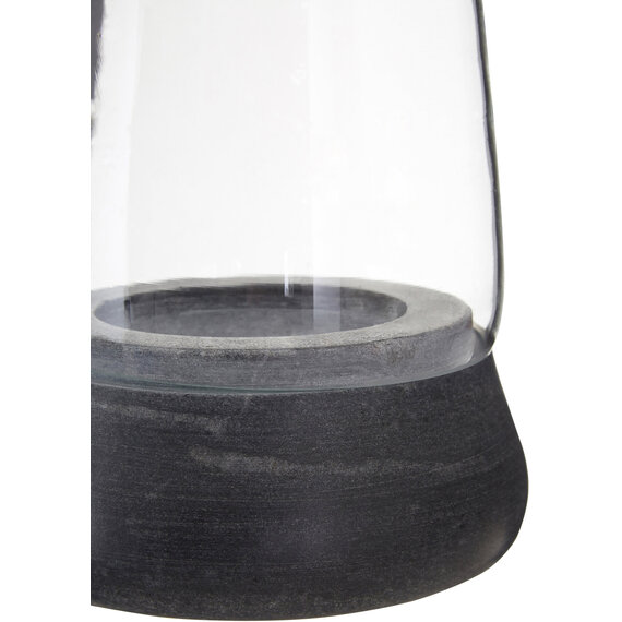 Kira Complements Grey Marble And Glass Candle Holder
