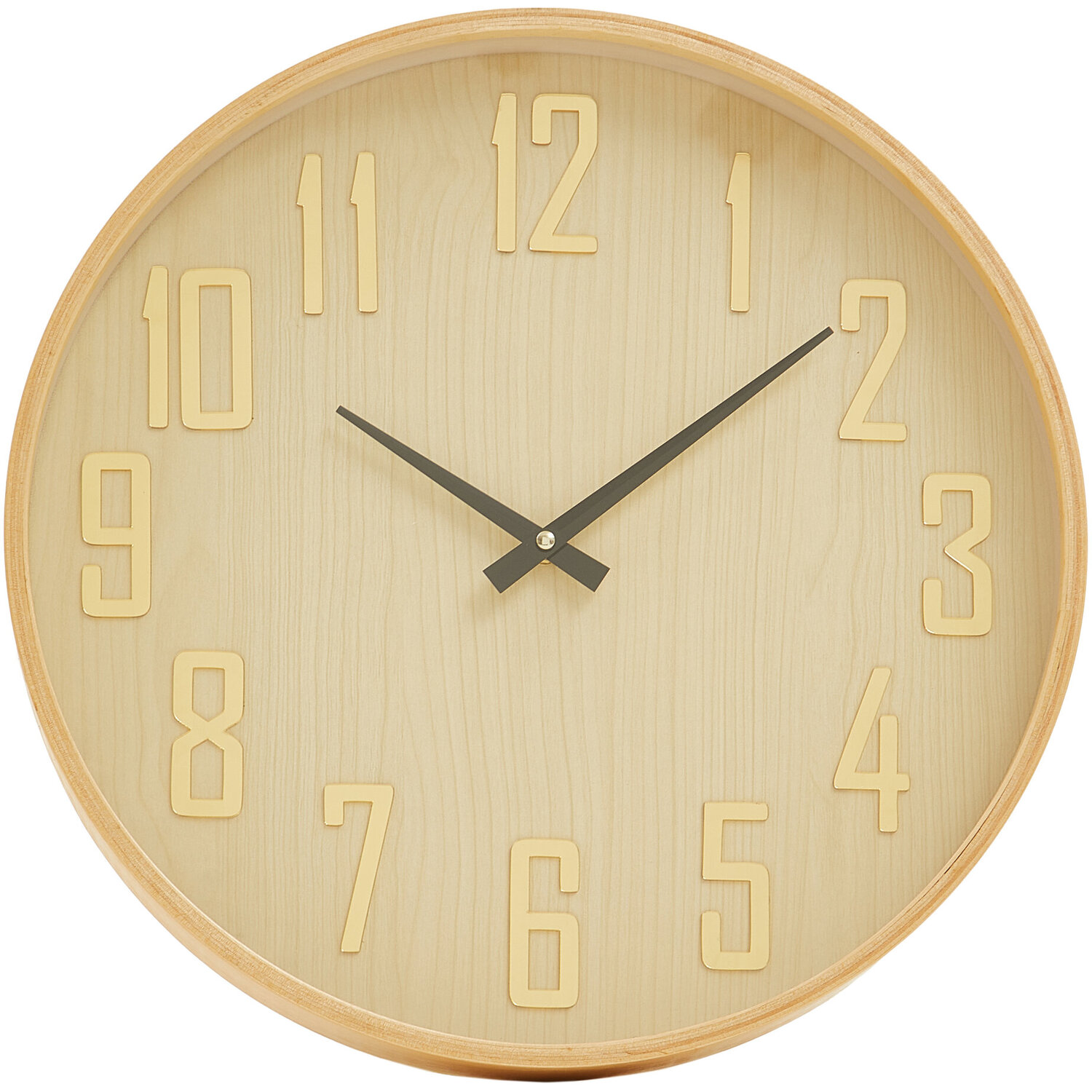Interiors By Premier Vitus 40Cm Dia Natural Wall Clock - Natural