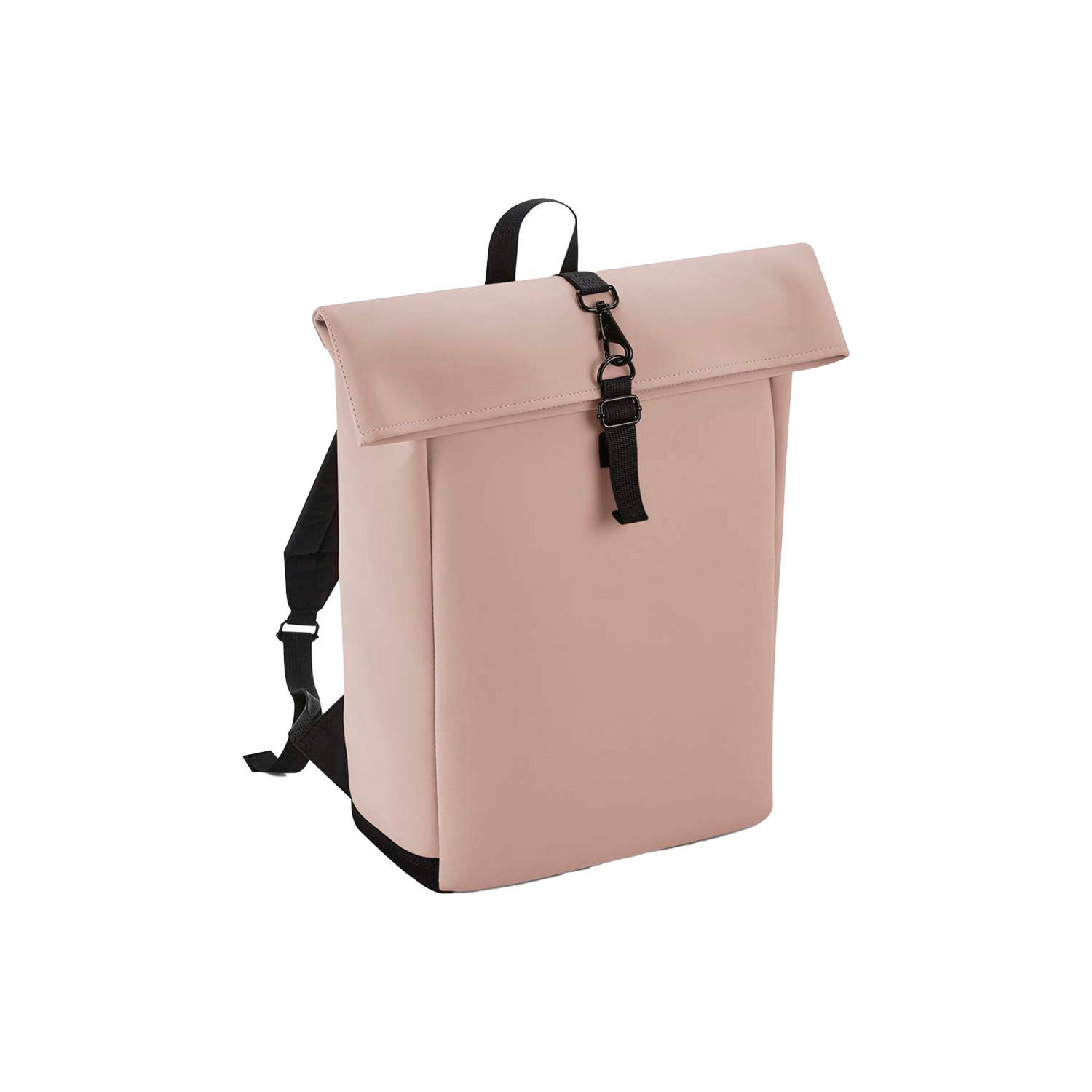 Bagbase Roll Top Pu Backpack - Nude Pink