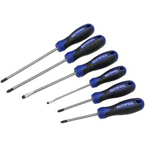 Faithfull Boxed Soft Grip Screwdriver Set, 6 Piece