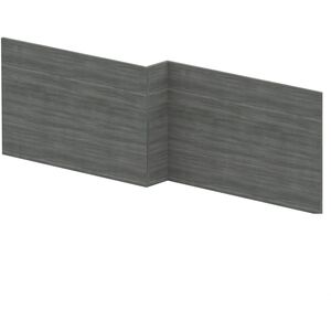 1700mm Square MFC Reversible Shower Bath Front Panel - Woodgrain Anthracite