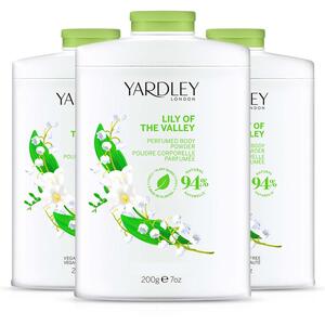 Yardley London Lily of the Valley Perfumed Body Powder 200g - Pack of 3