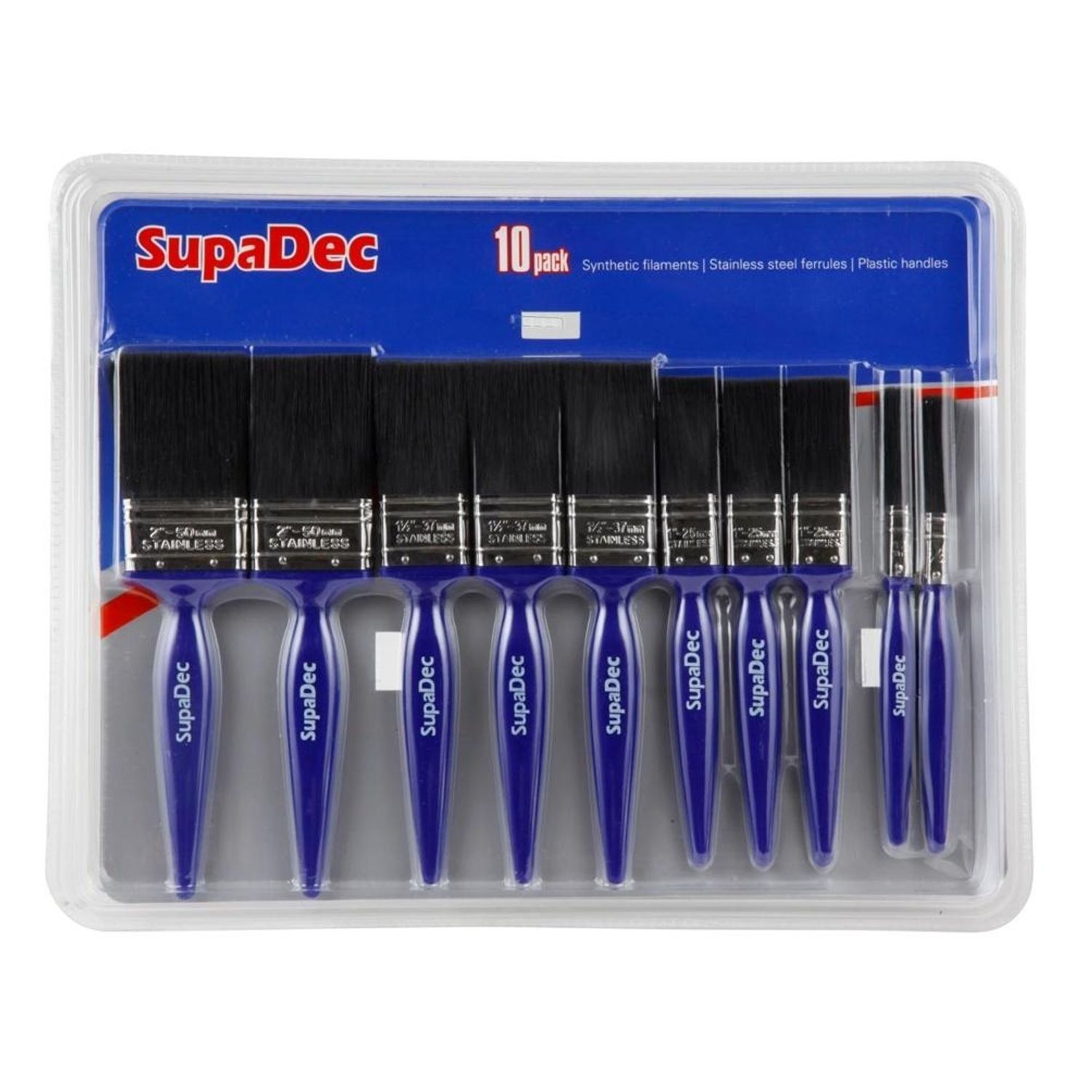 Supadec Dec No Loss Brush (Pack Of 10) - Blue/Black
