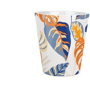 Tropical Leaves Small Ceramic Plant Pot