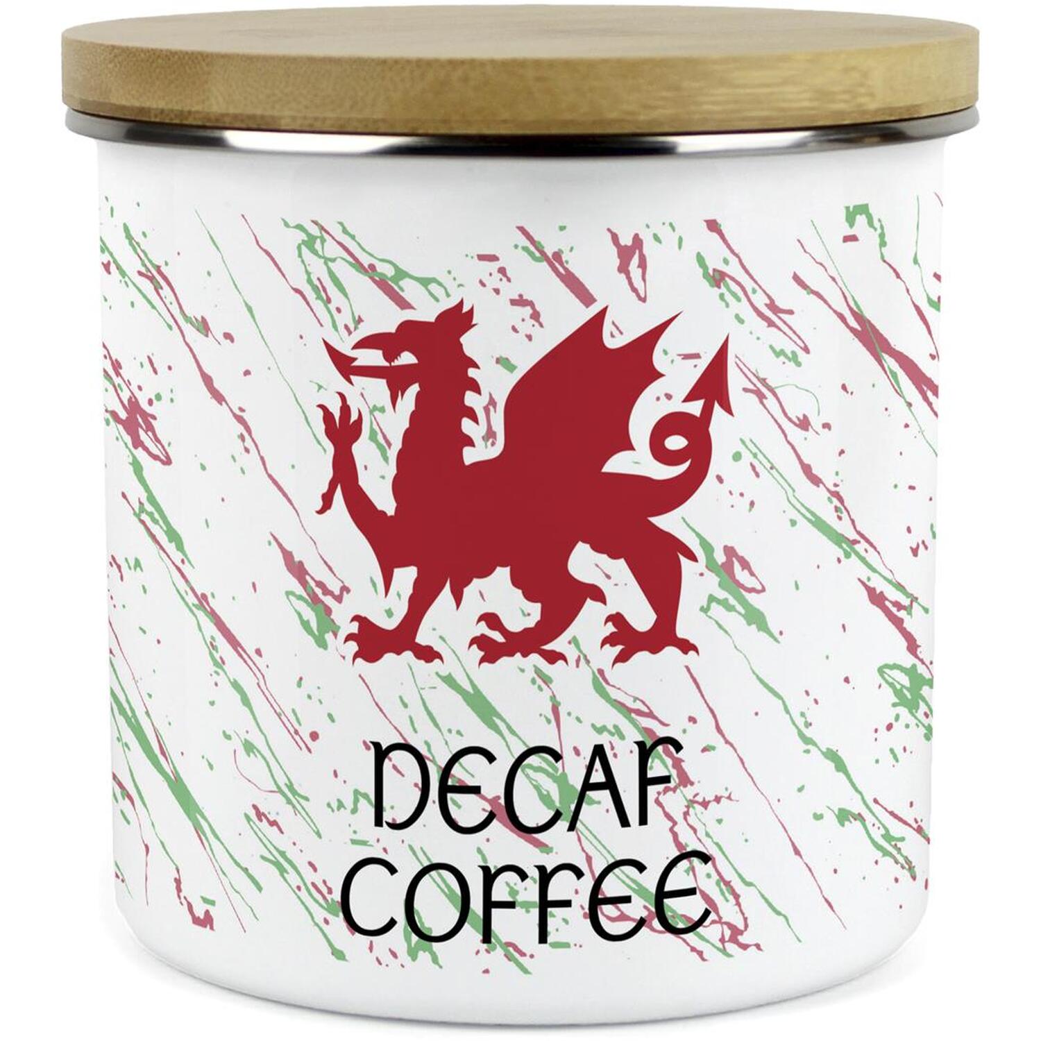 Purely Home Welsh Dragon Large Kitchen Storage Canister (English) - White