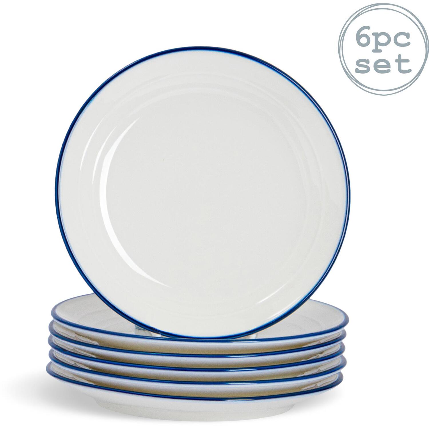 Image of 21cm White Farmhouse Dessert Plates Pack&hellip;