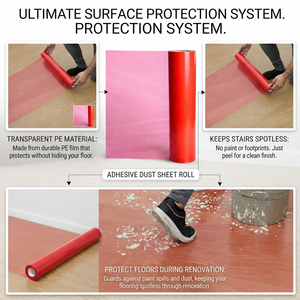 1 x Semi Adhesive DIY Dust Sheet for Painting & Renovation